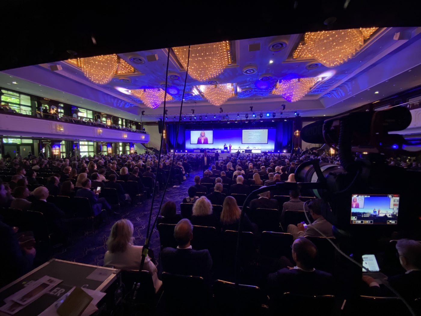 Filming a large event